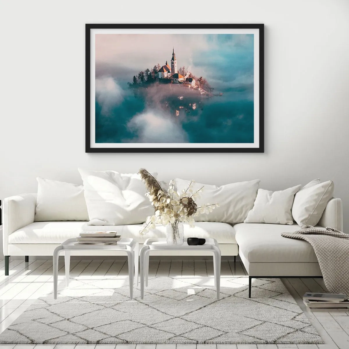 Plakat w czarnej ramie - Wyspa marzeń - 40x30 cm