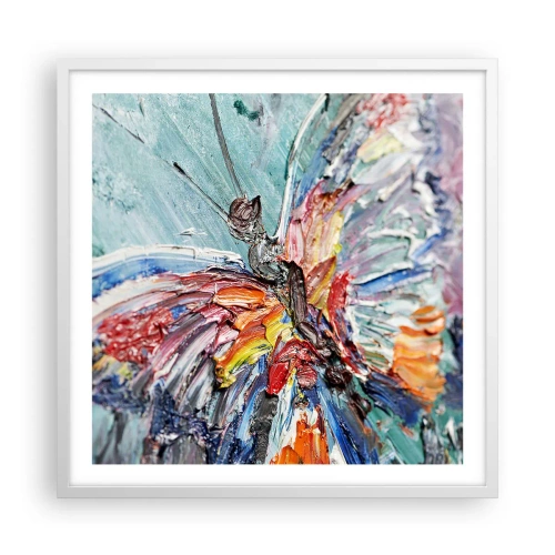 Plakat w białej ramie - Pomalowany przez naturę - 60x60 cm