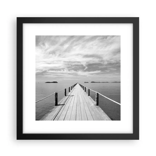 Plakat w czarnej ramie - A może podróż… - 30x30 cm