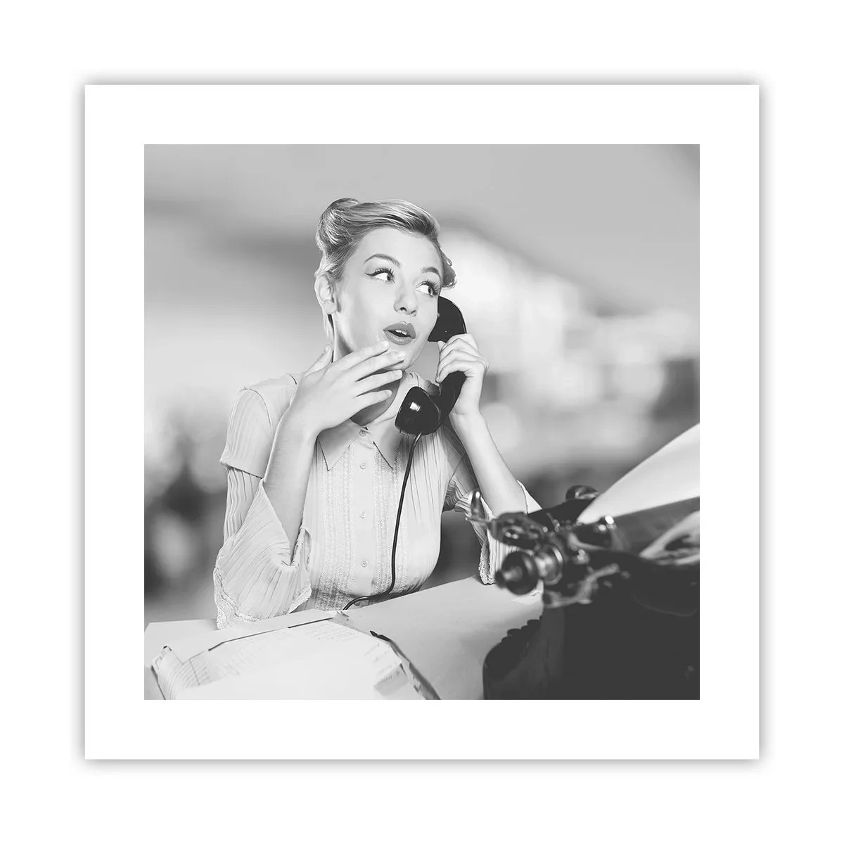 Plakat - Halo, tu lata 50. - 40x40 cm