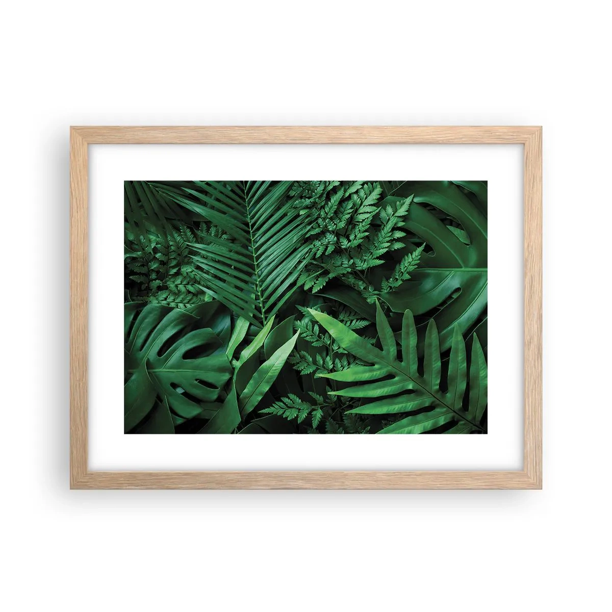 Plakat w ramie jasny dąb - Utulone w zieleni - 40x30 cm