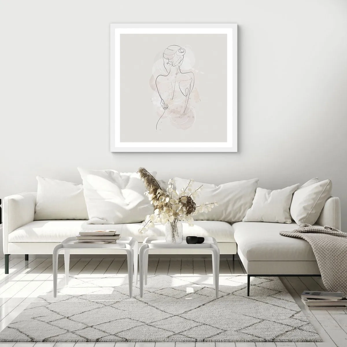 Plakat w białej ramie - Jak czuły instrument - 30x30 cm