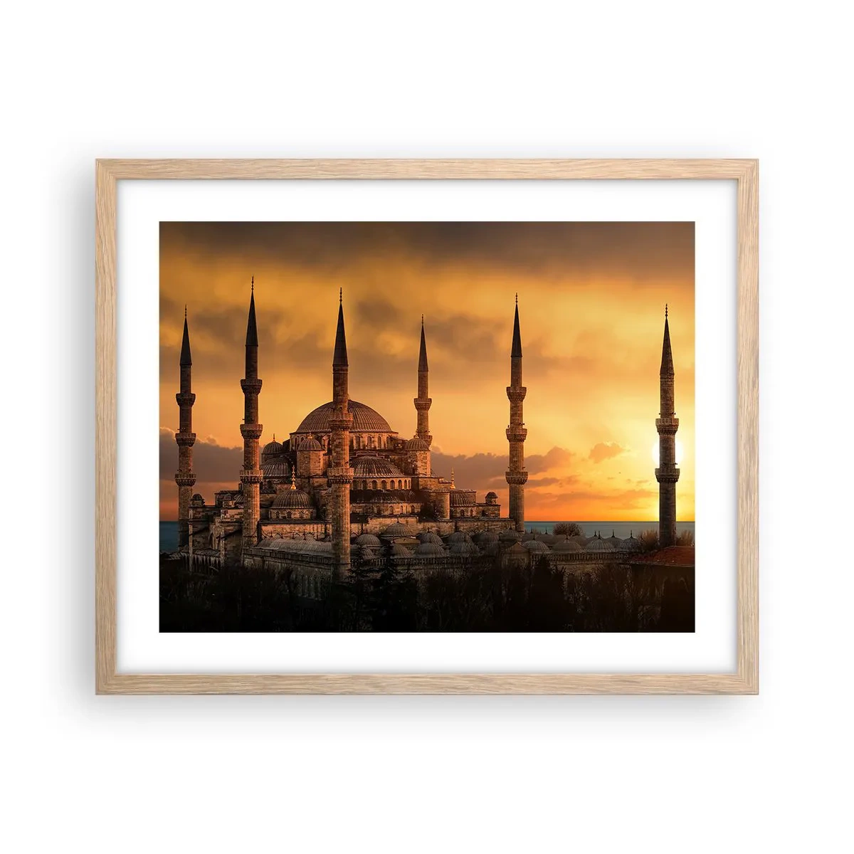 Plakat w ramie jasny dąb - Bóg jest wielki - 50x40 cm