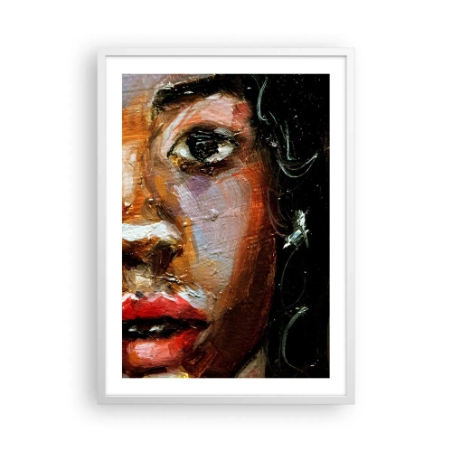 Plakat w białej ramie - Czerń i blask - 50x70 cm