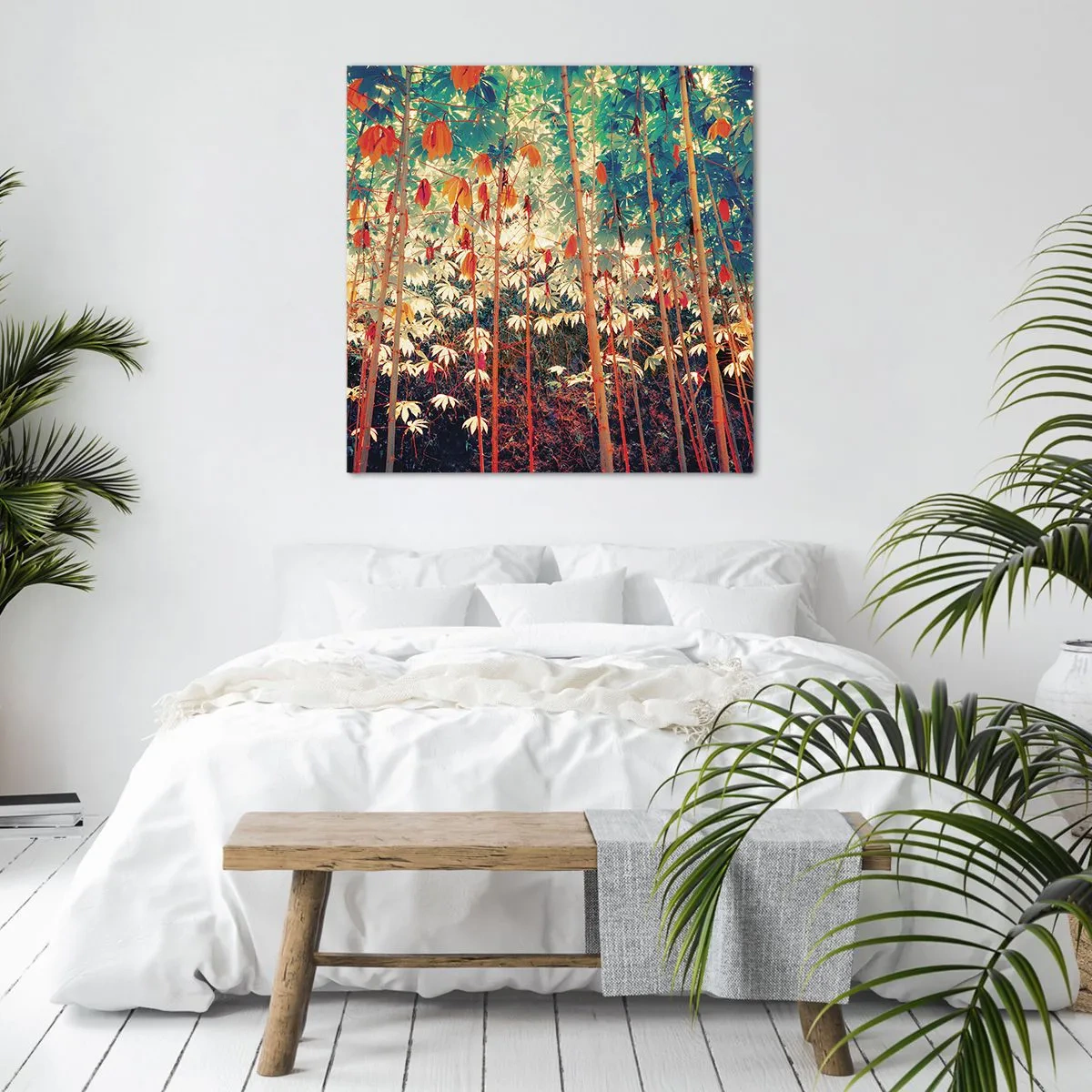 Obraz na płótnie - Tajemne życie liści - 70x70 cm