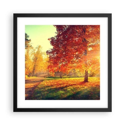 Plakat w czarnej ramie - Rude jest piękne - 40x40 cm
