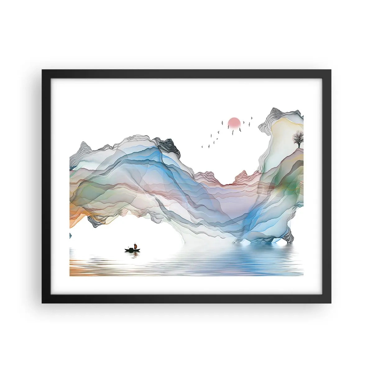 Plakat w czarnej ramie - Ku kryształowym górom - 50x40 cm