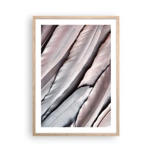 Plakat w ramie jasny dąb - W różowej srebrzystości - 50x70 cm