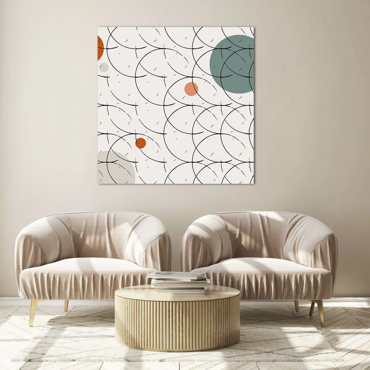 Obraz na szkle - W pop-artowym duchu - 70x70 cm