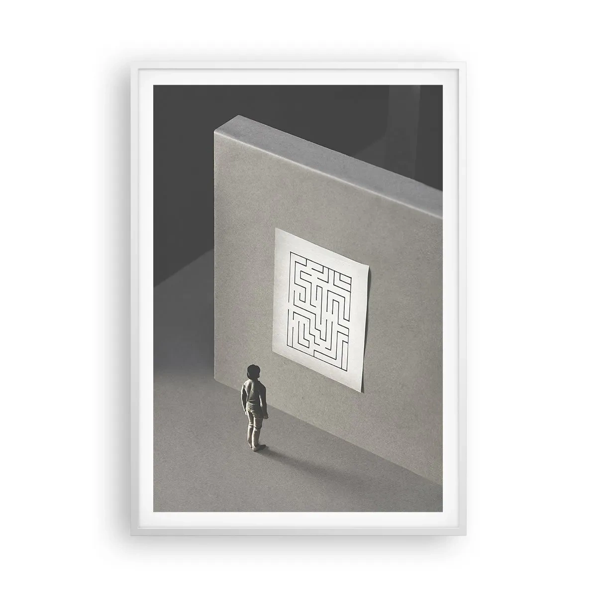 Plakat w białej ramie - Ale gdzie jestem? - 70x100 cm