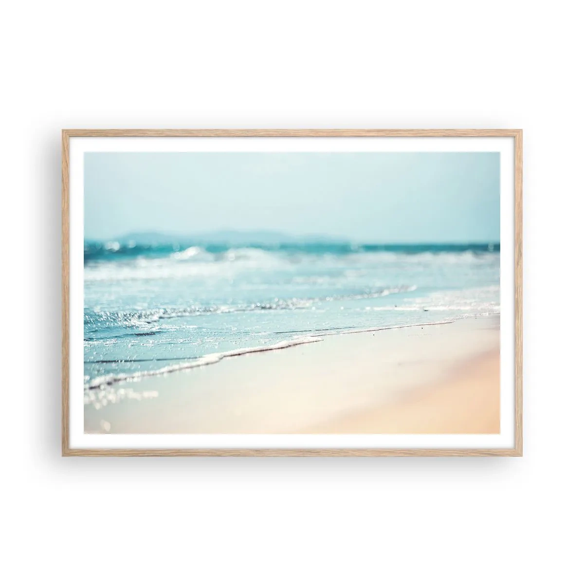 Plakat w ramie jasny dąb - Ciepło i szum - 100x70 cm