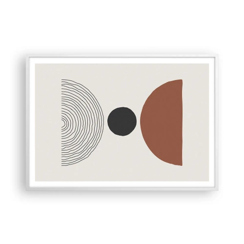 Plakat w białej ramie - W centrum uwagi - 100x70 cm