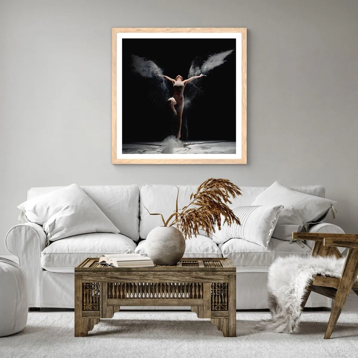 Plakat w ramie jasny dąb - Elfy istnieją - 50x50 cm