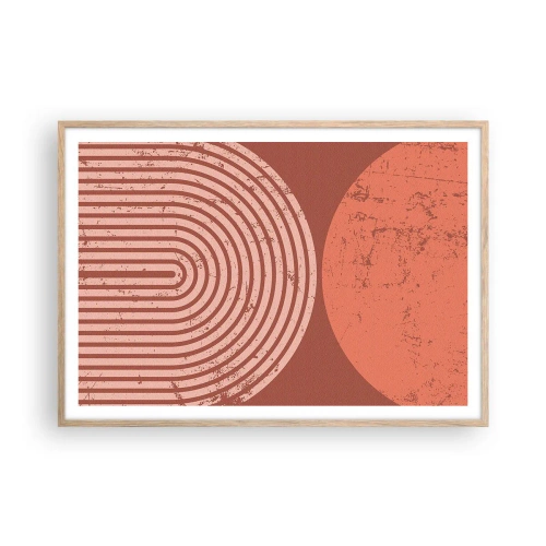 Plakat w ramie jasny dąb - Bliska relacja - 100x70 cm