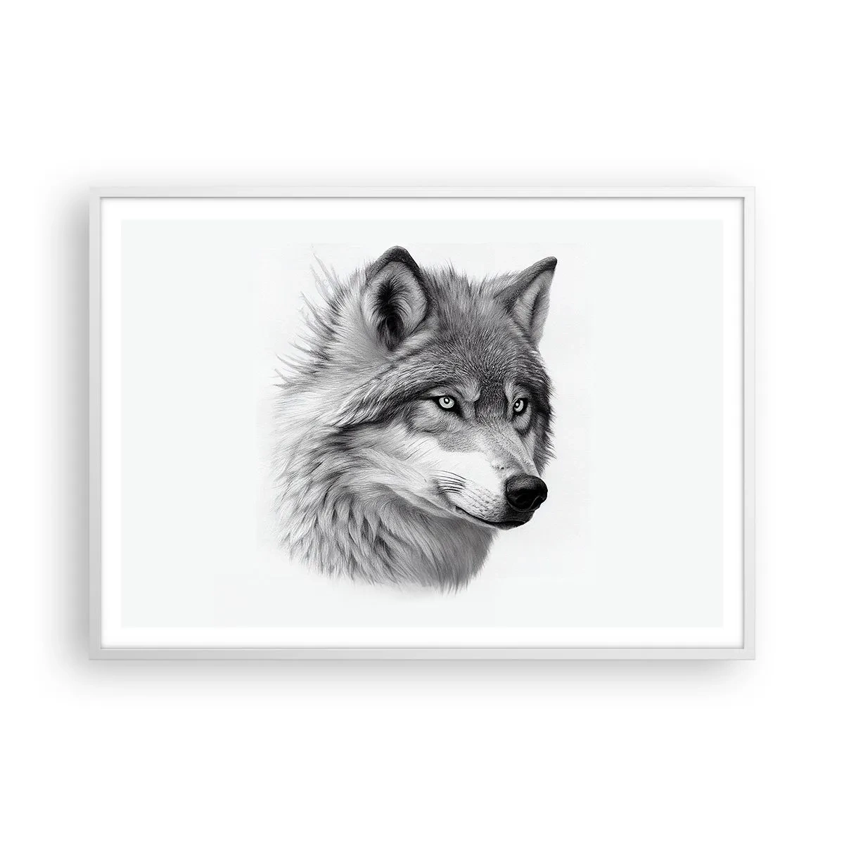 Plakat w białej ramie - Alfa – bez wątpienia - 100x70 cm