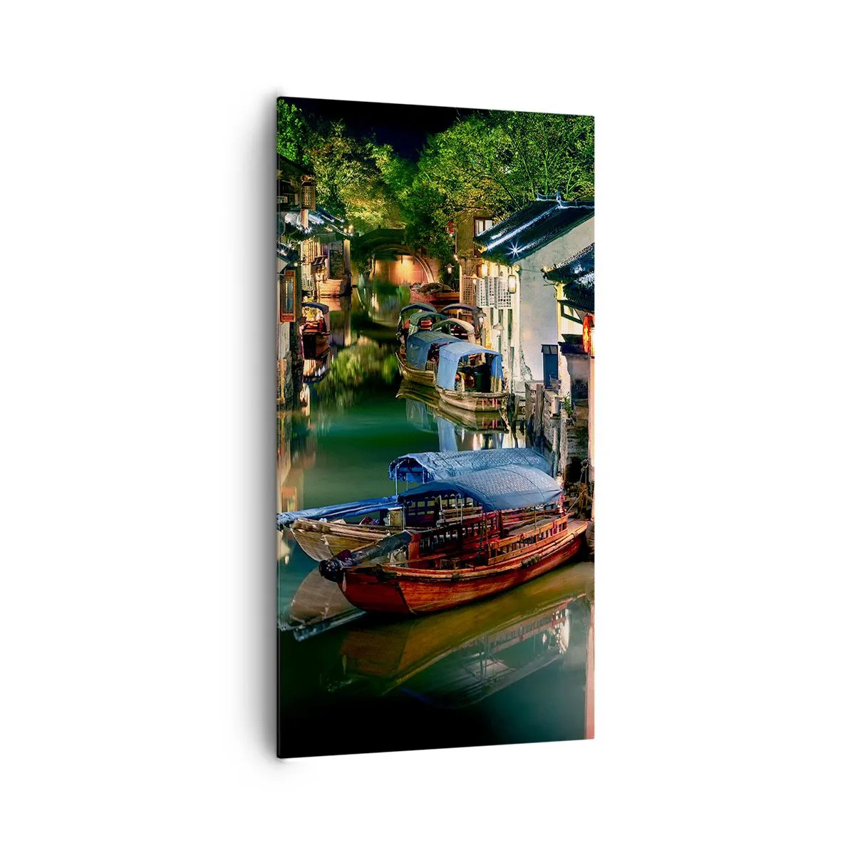 Obraz na płótnie - Wieczór na chińskiej ulicy - 65x120 cm