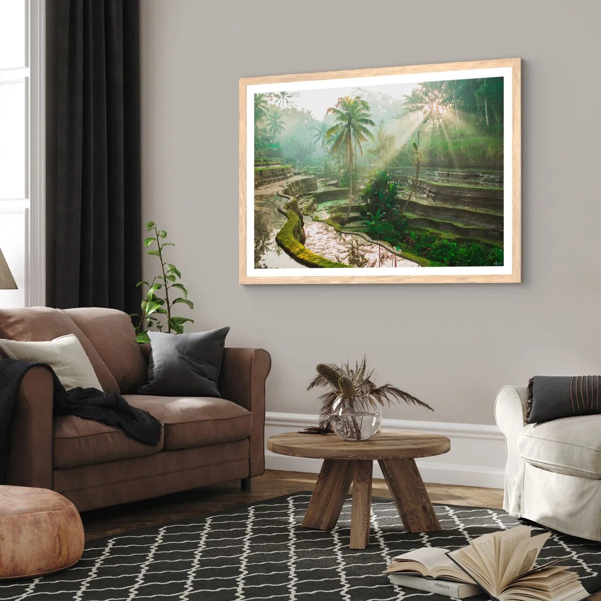 Plakat w ramie jasny dąb - Dorastać w słońcu - 50x40 cm
