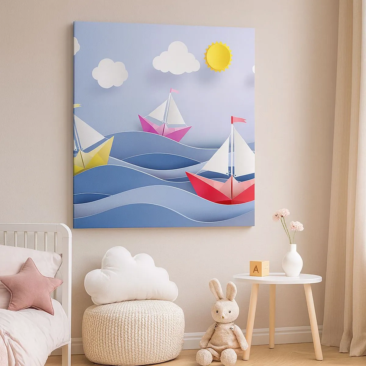 Obraz na płótnie - Ach, jak przyjemnie kołysać się wśród fal - 30x30 cm