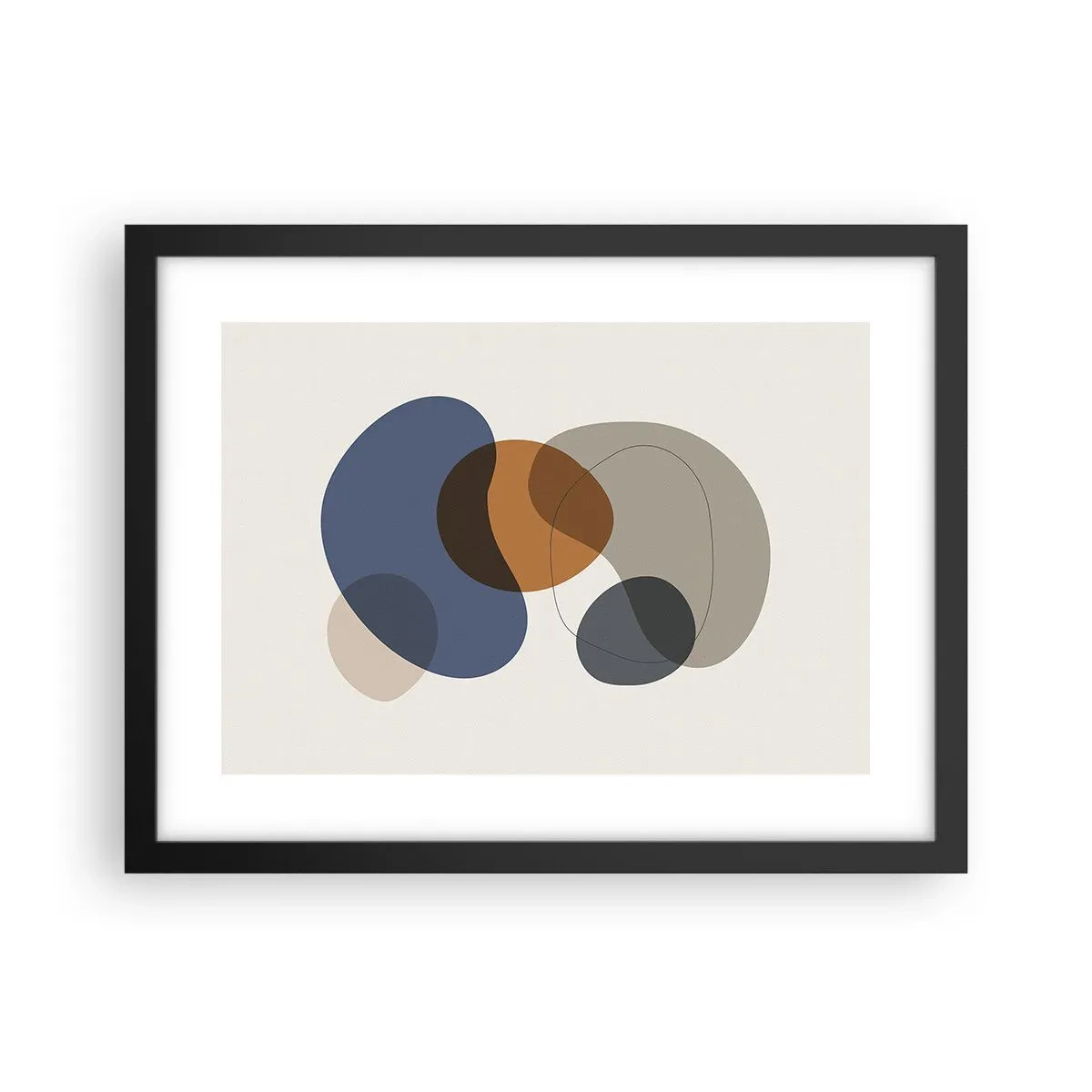 Plakat w czarnej ramie - Krople barw - 40x30 cm