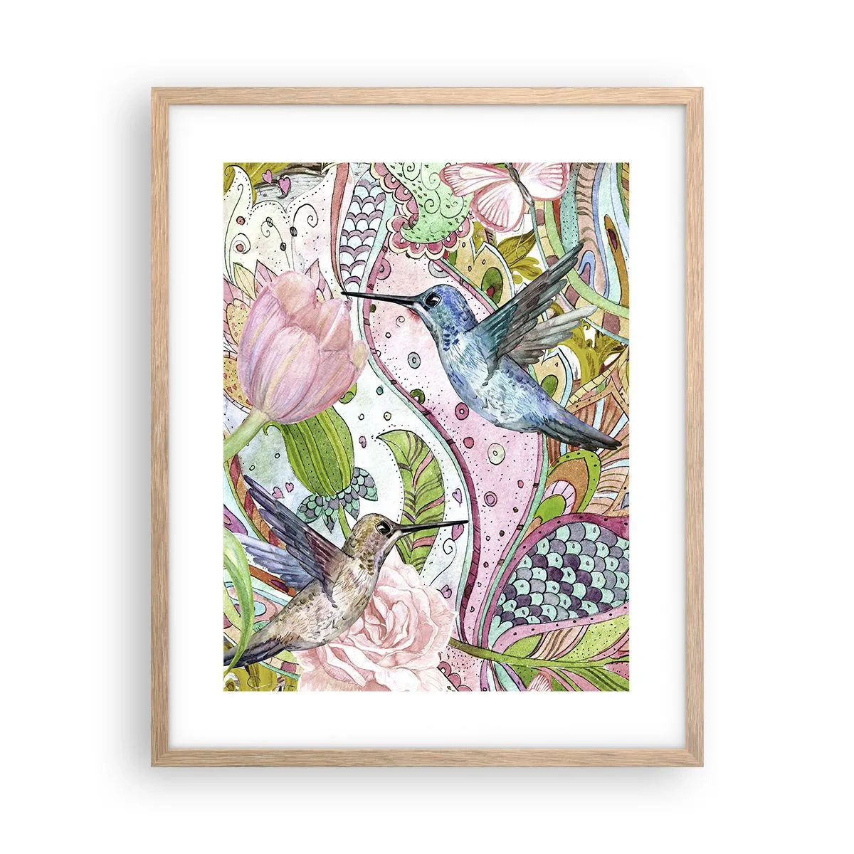 Plakat w ramie jasny dąb - Wplątane w pnączach - 40x50 cm