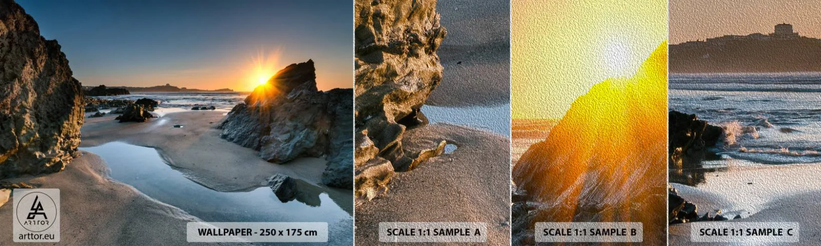 Fototapeta Próbka Premium Sand - Nietknięte ludzką ręką - Krajobraz, Plaża, Wybrzeże Kornwalii - 100x30 cm