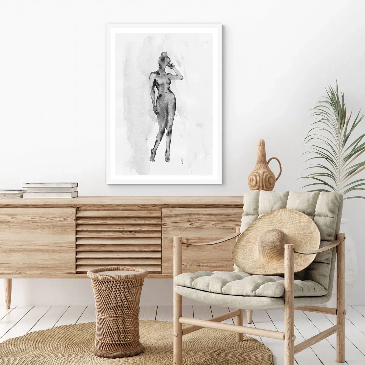 Plakat w białej ramie - Studium ideału kobiecości - 30x40 cm