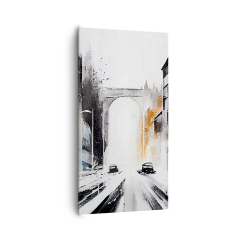 Obraz na płótnie - Studium miasta: architektura i ruch - 65x120 cm