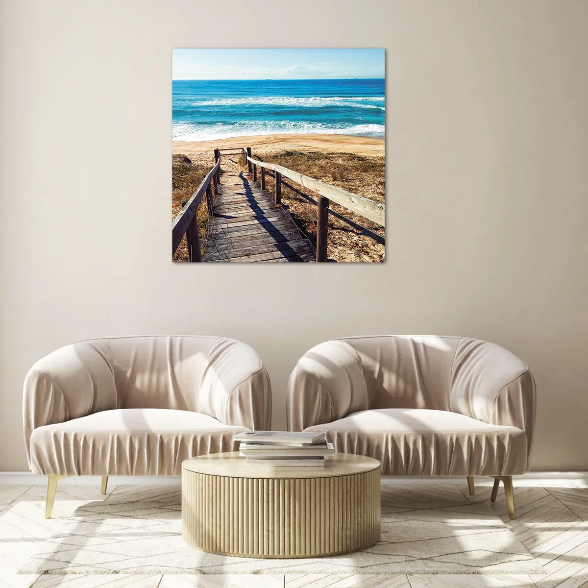 Obraz na szkle - Biegnij! - 70x70 cm