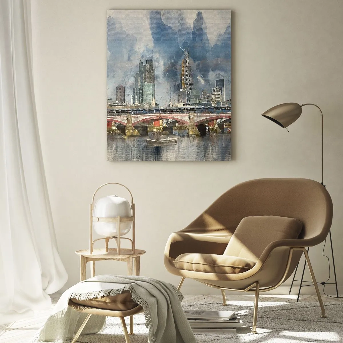 Obraz na szkle - Londyn w całej okazałości - 50x70cm - Londyn w całej okazałości - Nowoczesna dekoracja ścienna do salonu, kuchni i sypialni ARTTOR