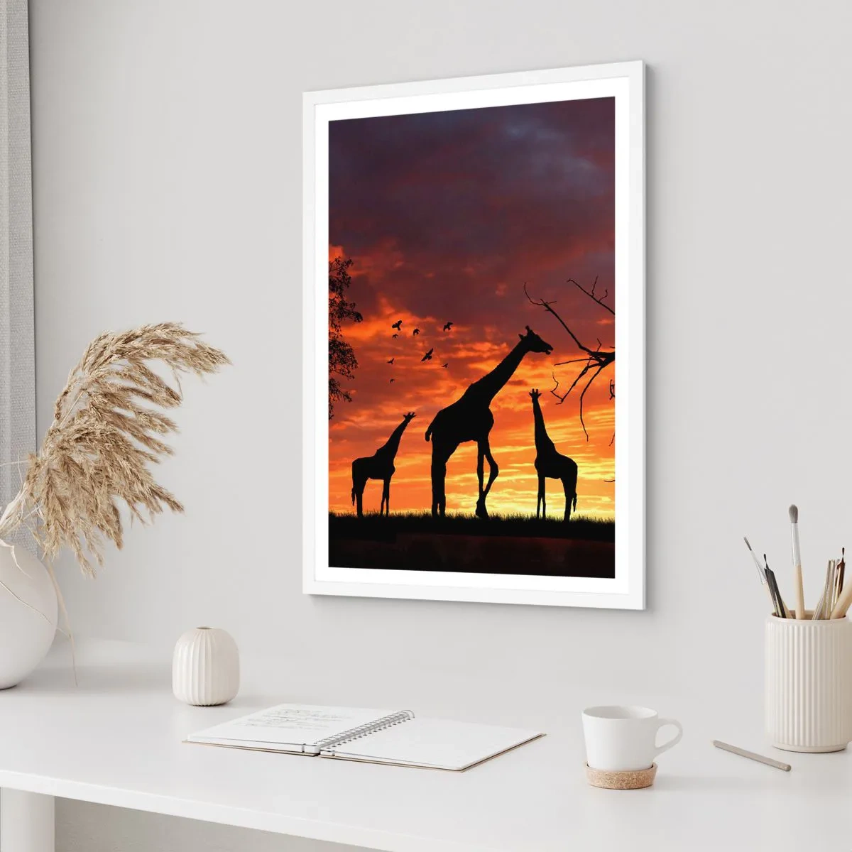 Plakat w białej ramie - Mała kolacja w gronie najbliższych - 40x50 cm