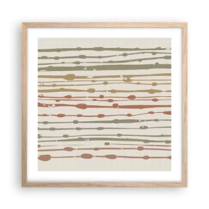 Plakat w ramie jasny dąb - Muzyczny zapis barw - 50x50 cm