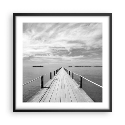 Plakat w czarnej ramie - A może podróż… - 50x50 cm