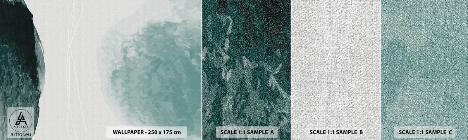 Fototapeta Próbka Premium Canvas - Spotkanie z mgłą - Nowoczesny, Minimalistyczny, Abstrakcja - 100x30 cm