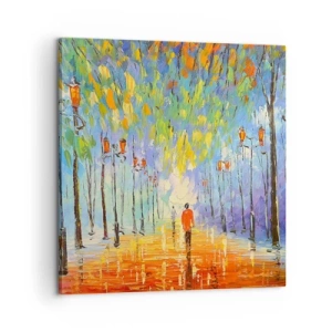 Obraz na płótnie - Nocna piosenka deszczu - 60x60 cm