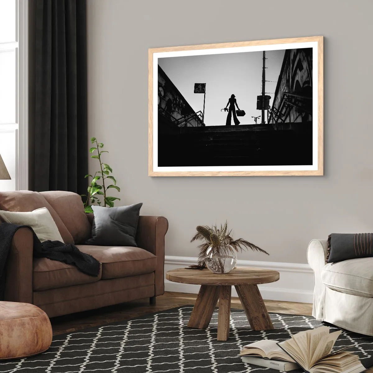 Plakat w ramie jasny dąb - Miejska wędrówka - 40x30 cm