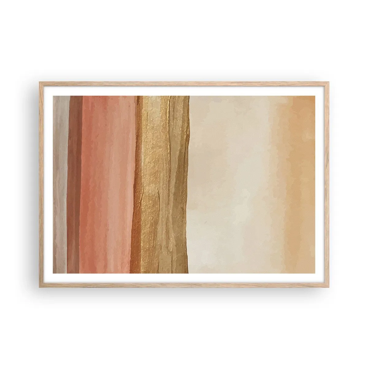 Plakat w ramie jasny dąb - Kompozycja wertykalna - 100x70 cm