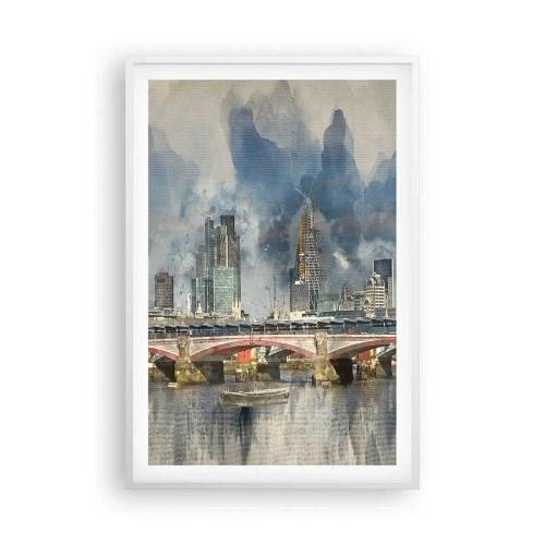 Plakat w białej ramie - Londyn w całej okazałości - 61x91 cm