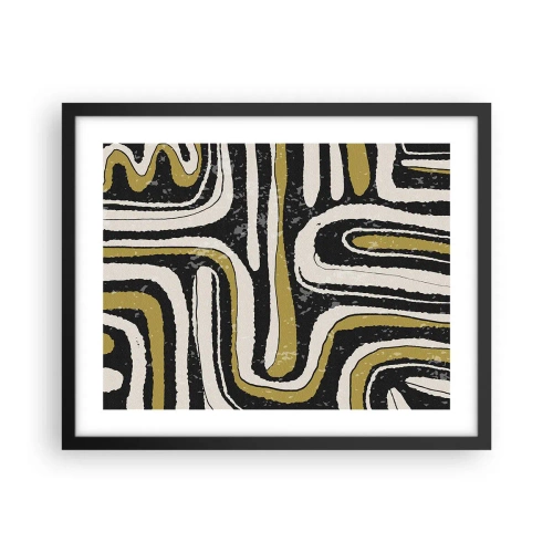 Plakat w czarnej ramie - Kompozycja: trakty i zaułki - 50x40 cm