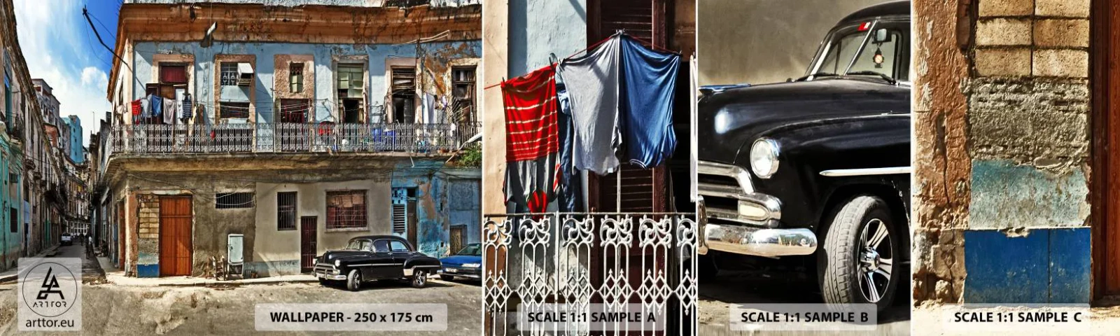 Fototapeta Próbka Standard Eco - Hawańskie klimaty - Miasto, Hawana, Architektura - 100x30 cm