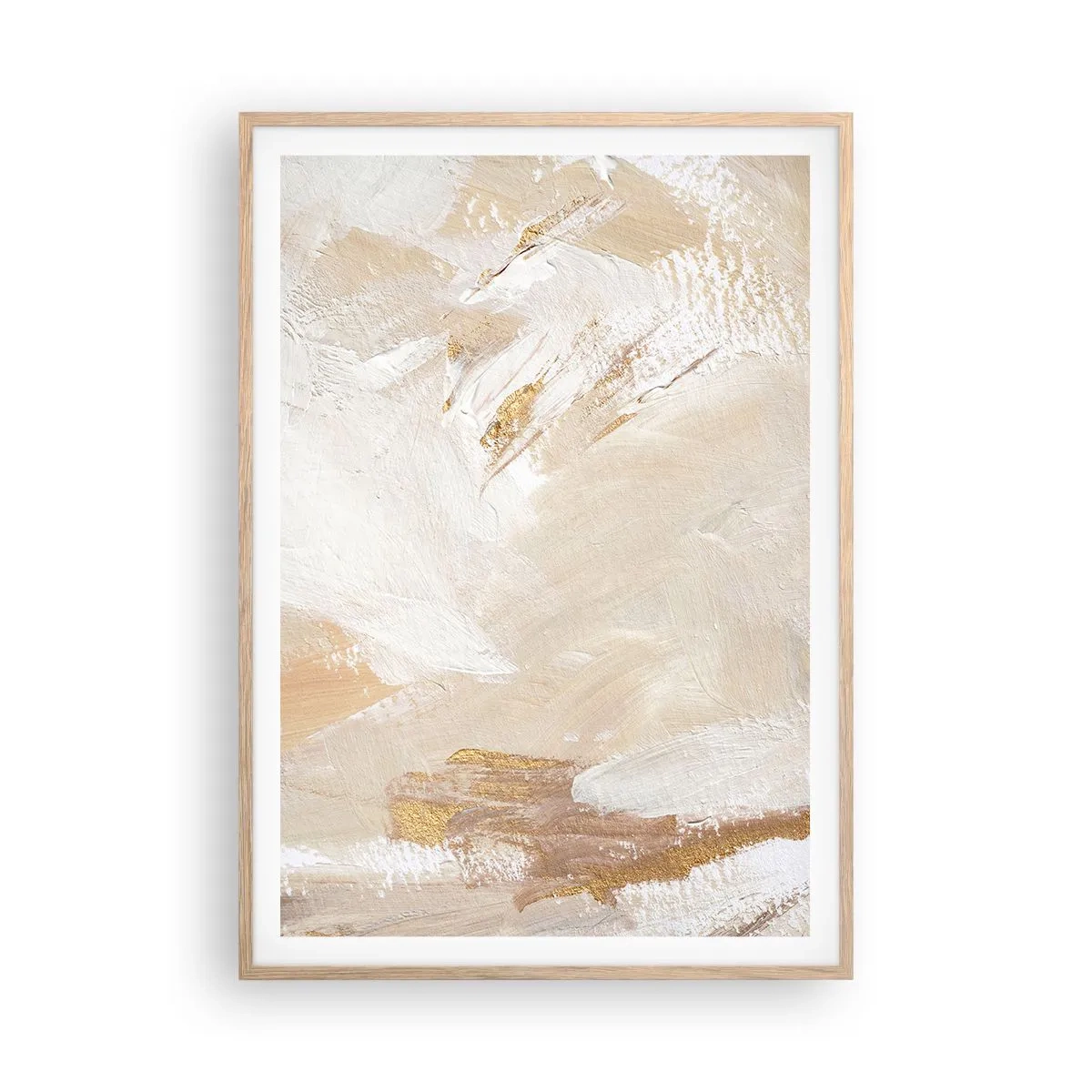 Plakat w ramie jasny dąb - Pastelowa kompozycja - 70x100 cm