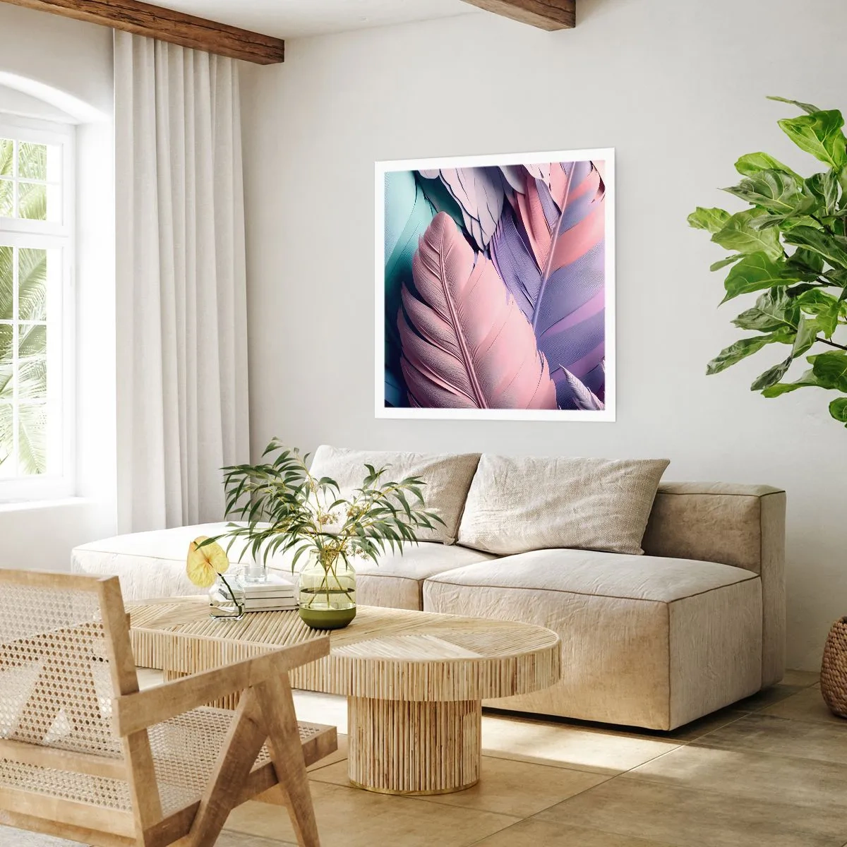 Plakat - Ptasi szyk - 50x50 cm