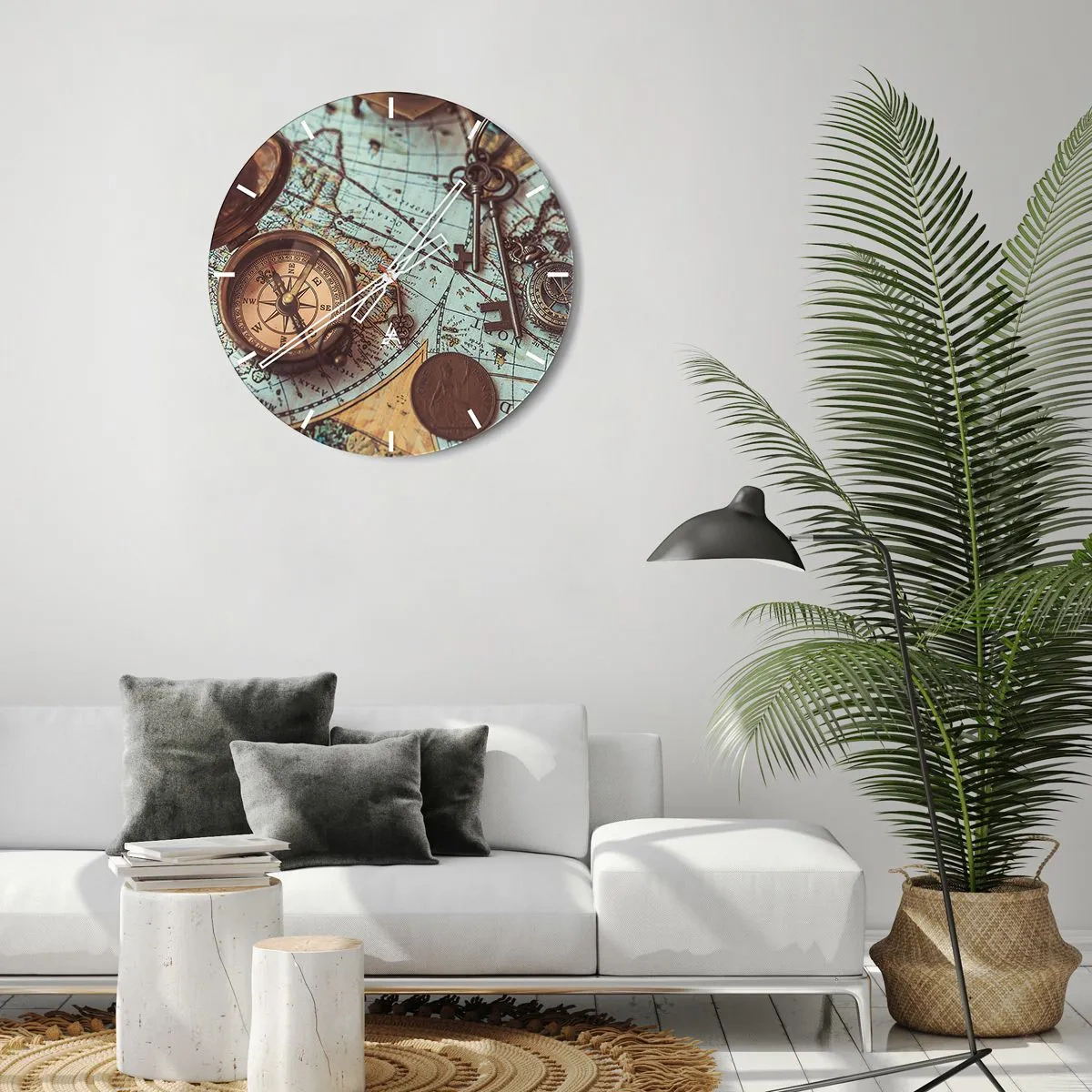 Zegar ścienny - Dla poszukiwacza przygód - 40x40 cm