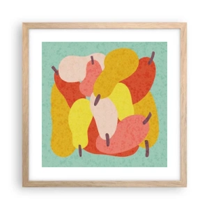 Plakat w ramie jasny dąb - Spróbuj letniego słońca - 40x40 cm