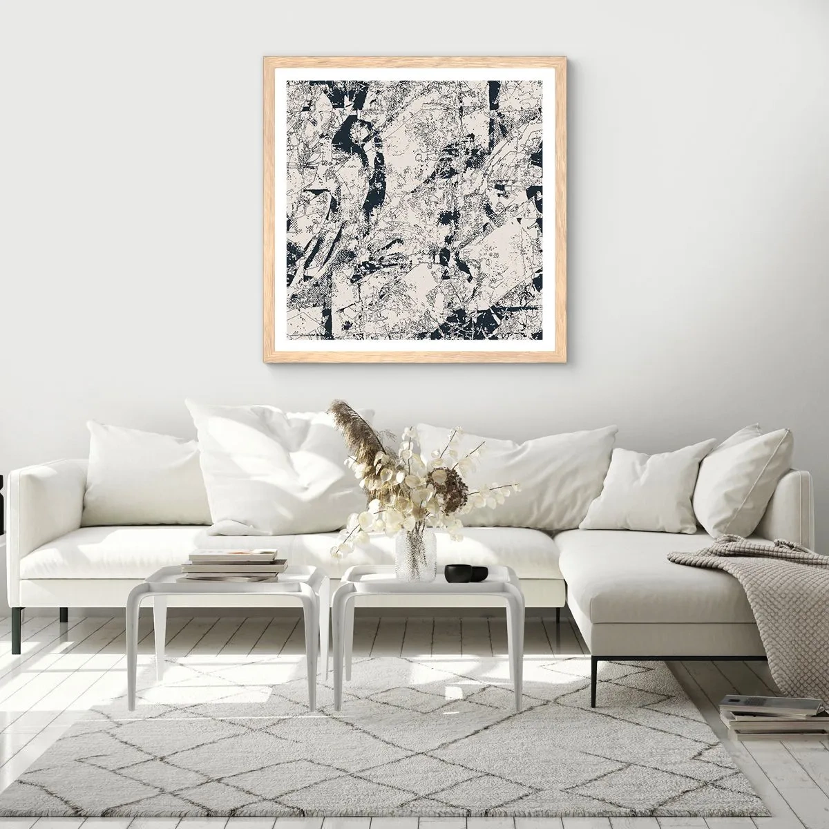 Plakat w ramie jasny dąb - Przenikanie przeciwieństw - 60x60 cm