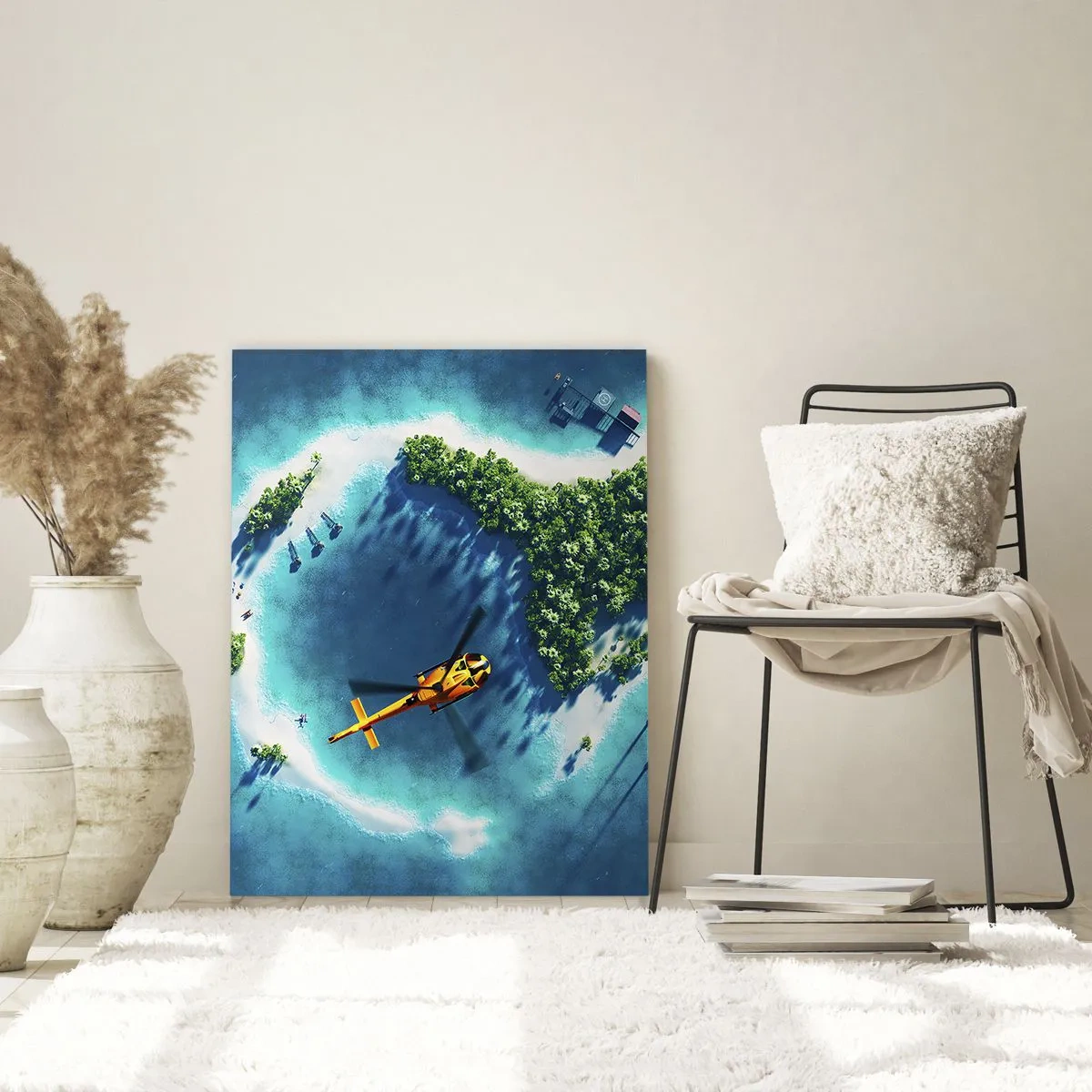 Obraz na szkle - Kup sobie wyspę - 50x70cm - Kup sobie wyspę - Nowoczesna dekoracja ścienna do salonu, kuchni i sypialni ARTTOR