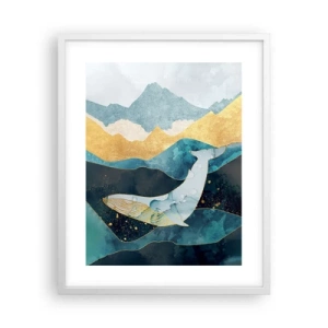 Plakat w białej ramie - Chłodne piękno północy - 40x50 cm