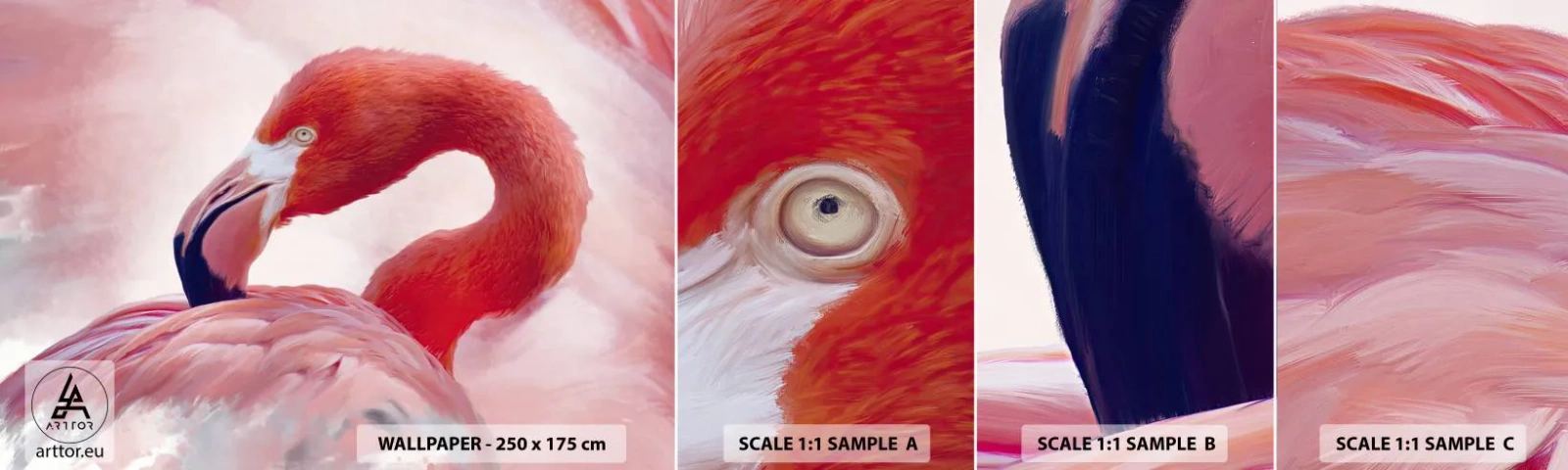 Fototapeta Próbka Standard Eco - Ptasia uroda - Flaming, Ptak, Natura - 100x30 cm
