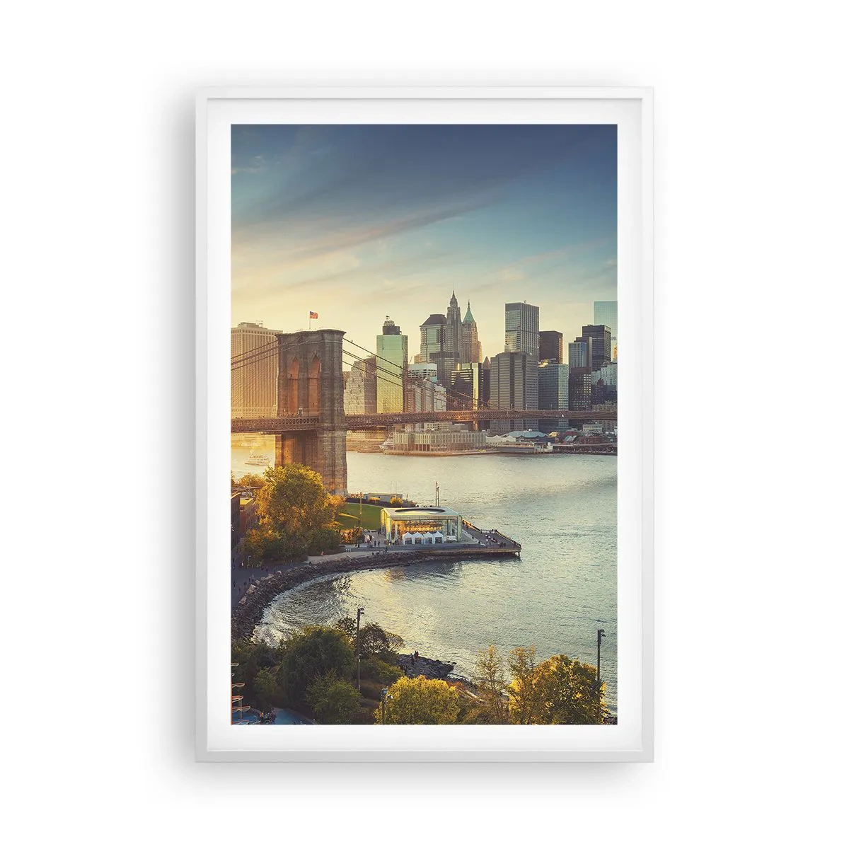 Plakat w białej ramie - Wielkomiejski świt - 61x91 cm