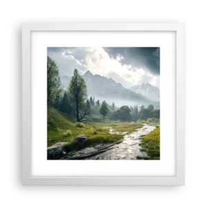 Plakat w białej ramie - Tam i z powrotem - 30x30 cm