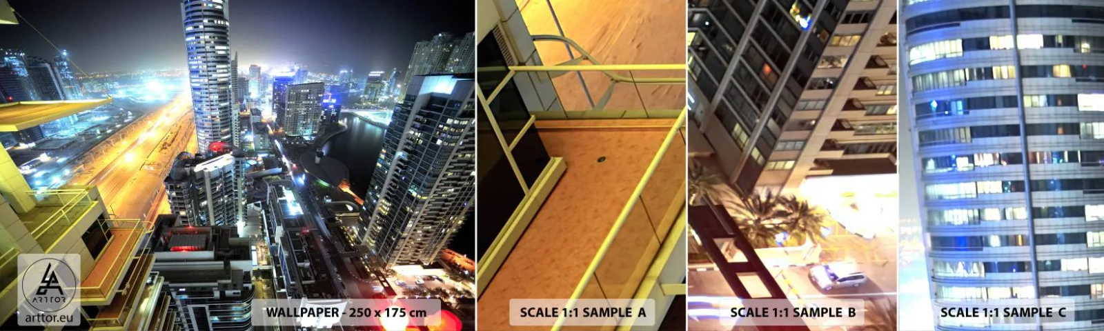 Fototapeta Próbka Standard Eco - Cud na pustyni - Miasto, Dubaj, Architektura - 100x30 cm